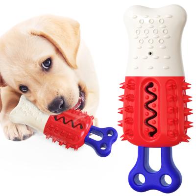 Material flutuante do ABS dos dentes TPR de Lolly Dog Chew Toy Brushes do gelo