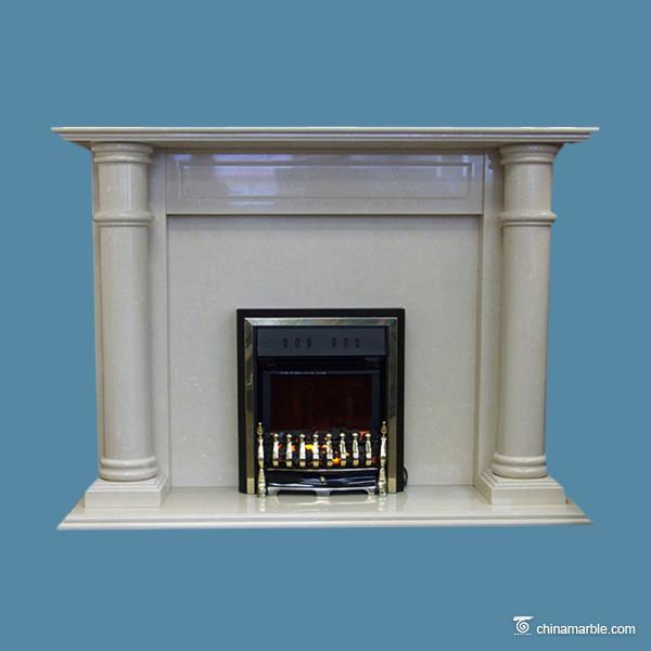 China marble Natural Stone Marble Fireplace Surround And Hearth Moden Design High Strength