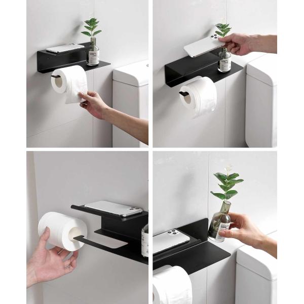Rustproof Stainless Steel Toilet Paper Dispenser Matte Black Color For Bathroom Washroom