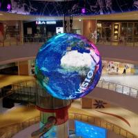 Écran sphérique LED 360 degrés intérieur avec pixel de 1,86 mm pour centres commerciaux