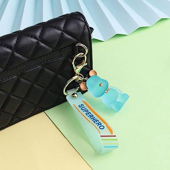 Cartoon Bear Keychain Cute Crystal Keychain Suitable for Car Keys Bag Ornaments Decoration Gifts Suitable for Women