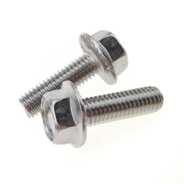 Hex washer Head Flange Head Screws With Serration M8 Stainless Steel Fastener