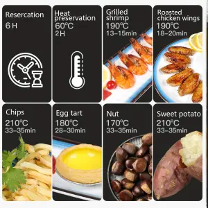One Touch Digital Control Air Fryer No Oil Needed Perfect for Party Plastic Home-appliance