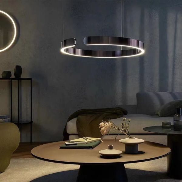 Mito sospeso chandelier Nordic Led Dimmable ring light staircase lamp (WH-NC-134)