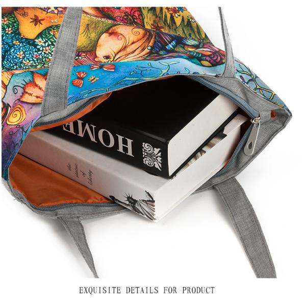 New girl foliage pattern printed canvas shoulder bag female elephant female