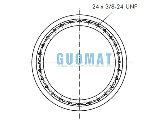FD1330-25 Contitech Double Bellows Air Spring 3/8-24 UNF Industrial Rubber Air Spring