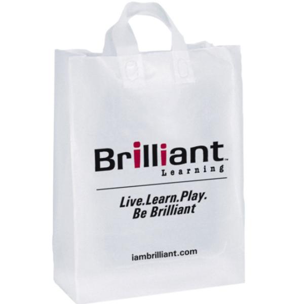 PVC Plastic Gift Bags 100% Virgin Material Logo Printing Soft Loop Bag