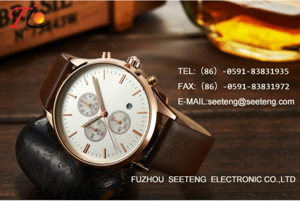 NEW!JAPAN MOVT QUARTZ WATCH STAINLESS STEEL BACK MEN WATCH WITH CAKENDAR