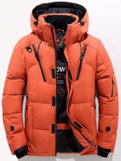 Warm Heavy Down Jacket Men's , Light Weight Windproof Duck Down Parka
