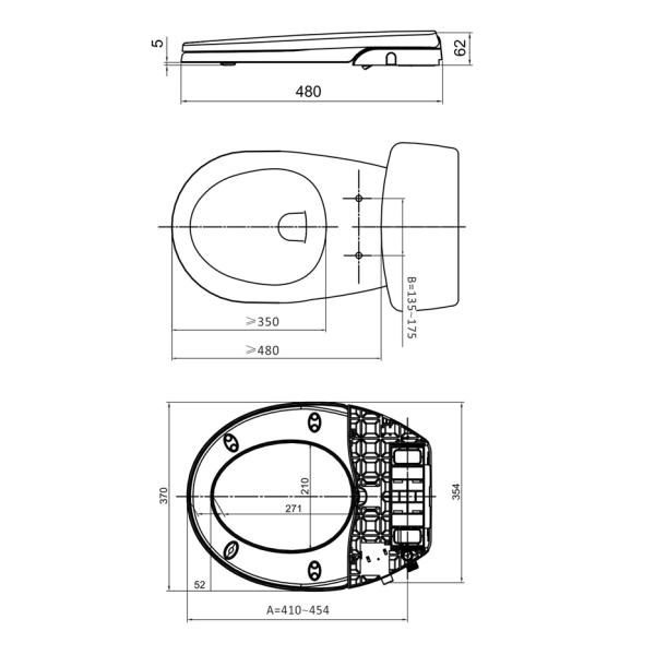 White Color Automatic Toilet Seat Cover Easy Release Featuring For Bathroom