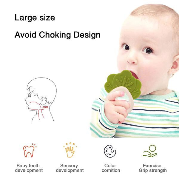 Organic BPA Free Silicone Baby Teether Toys For Holiday Gift