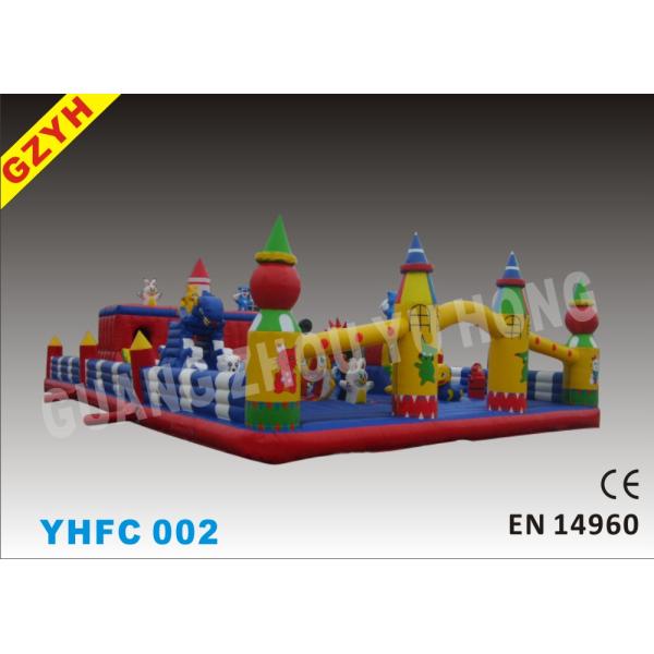 EN 14960 Certificated Rabbit 0.55mm PLATO PVC Tarpaulin Inflatable Fun City YHFC 002