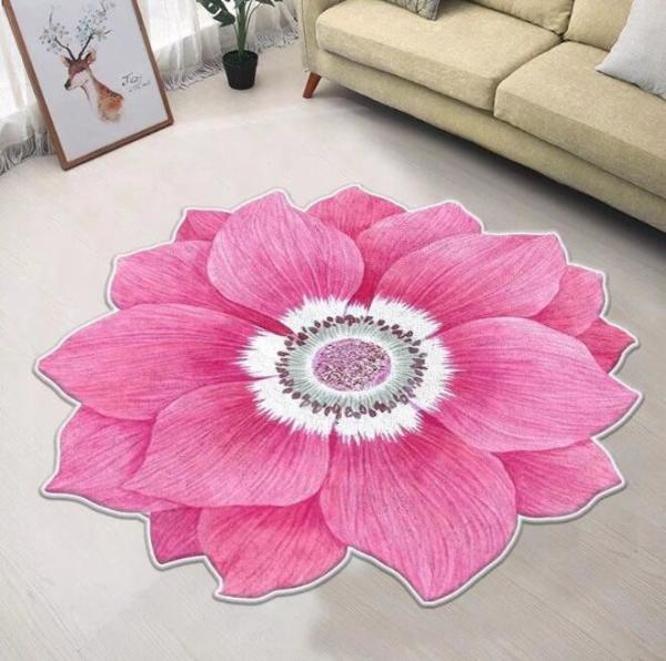Irregular Living Room Floor Carpets Gold Diamond Velvet Flower Bedroom Sofa Floor Carpet