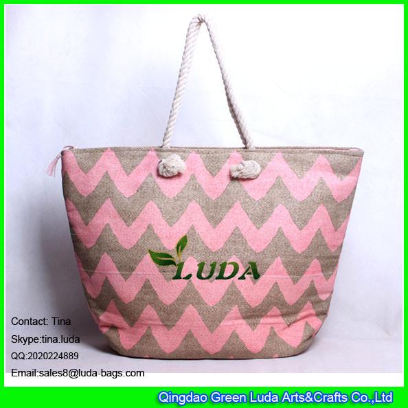 LUDA 2015 summer clutch beach swimming bag chevron paper straw bag for women