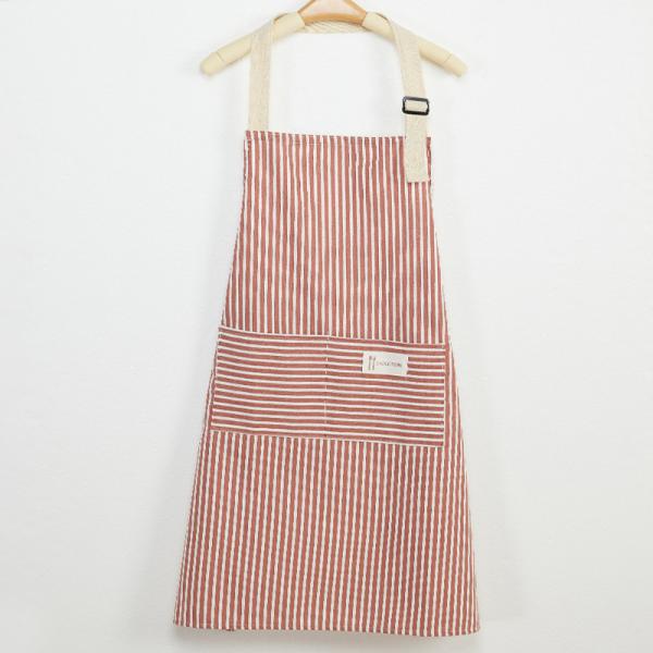 Customize Kitchen Apron With Logo Cotton Linen Wait Staff Uniform for Restaurant Bar