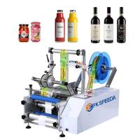 FK603 Máquina de rotulagem manual de garrafas de vinho de vidro semiautomáticas de plástico