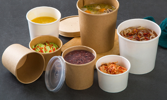 Leak Proof Kraft Food Containers Eco Friendly Biodegradable with Custom Logo