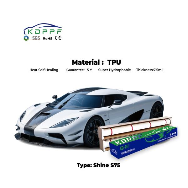 Hydrophobic Gloss Anti Yellowing Ppf 7.5 mil Car Clear Paint Protection Film
