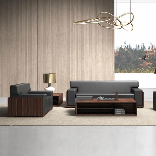 Салон софы офисной мебели 3 мест установленный черный кожаный модульный