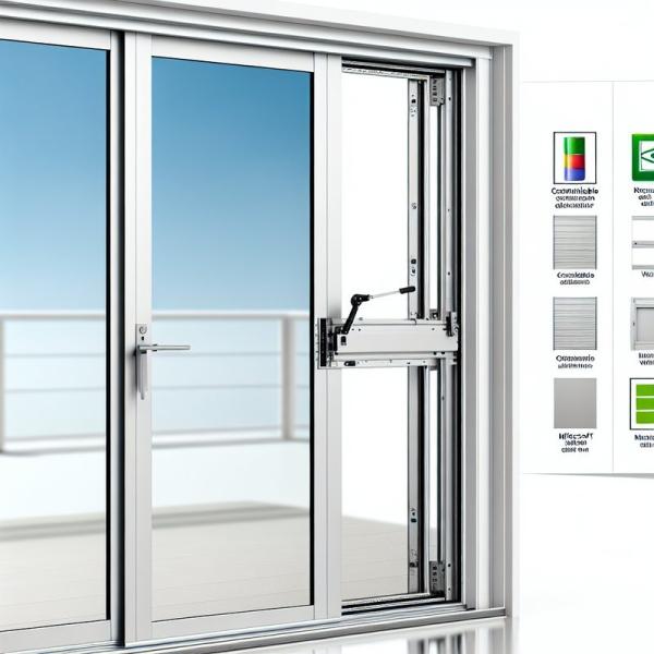 Customizable Aluminum Sliding Door with Glass Options