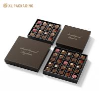 Caja de chocolate de lujo personalizada en cartón duro y papel Kraft para regalo