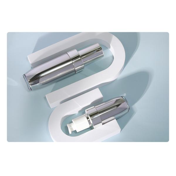 Replaceable Acrylic Bottles 30ml 100ml Silver Plastic Lotion Pump Bottle