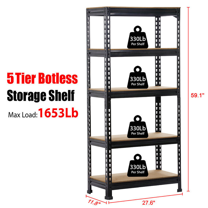 Versatile Living Room Storage Light Duty Metal Boltless Rivet Shelve Angle Steel Rack