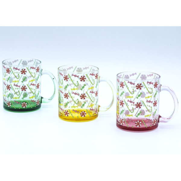 Decal Firing Color Spraying Christmas Mugs Bulk 330ml For Holiday Cup And Gift