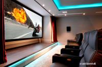 Tela de alumínio do quadro fixo da montagem da parede do 16:9 HDTV do quadro para o cinema home