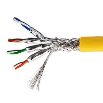 22AWG CAT8 SFTP Yellow PVC Cable 2000MHz For  Industrial Automation