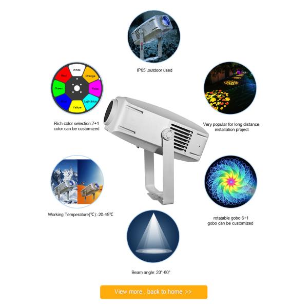 200W Waterproof Ip65 Outdoor Indoor Custom Advertising Gobo Led Zoom logo Projector Light