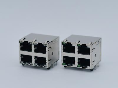 -20\u00b0C-80\u00b0C RJ45 Magnetic Ethernet Jack Connector for 750 Insertions Right Angle