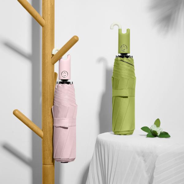 Best Design Lock Handle Umbrella for Travel Customized Logo Printed Automatic 3 Fold