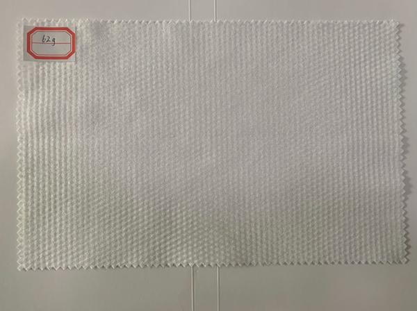 62g White Polyester And Viscose Spunlace Nonwoven Fabric Small Pearl Grain Cotton Tissue, Pads, Wet Wipes
