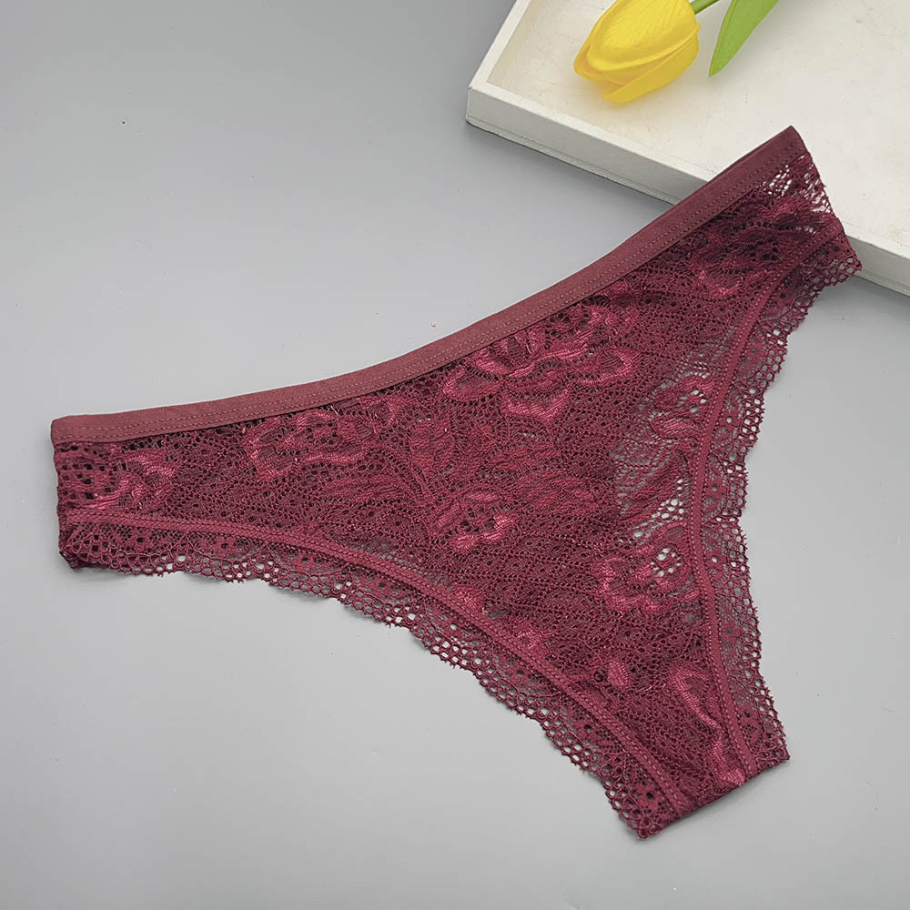 Best Selling Thongs for Women Wholesale 12PCS/Pack Lace Sexy Thongs Panties Mix All Colors Evenly in One Pack Women Thongs