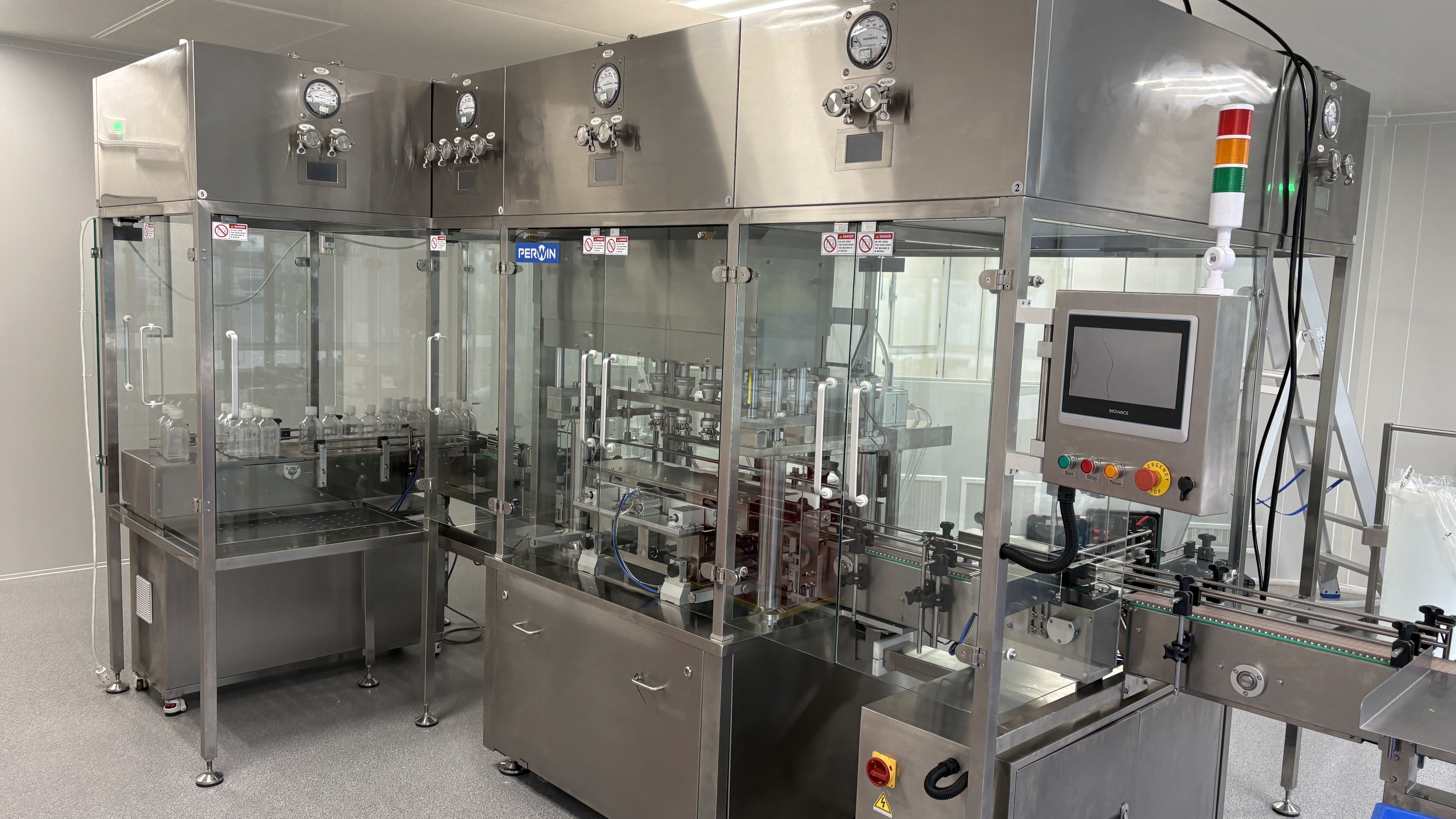 Servo Motor Controlled Media Filling Machine with Inline Weight Checking and Drip-proof Design for Cellular Culturing Medium