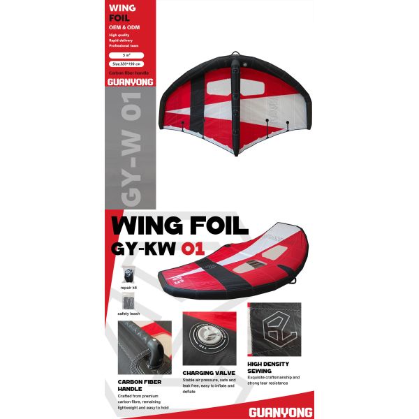 5m2 Wing Foiling 5M Wing Foil Board Inflatable Surfing With Windows