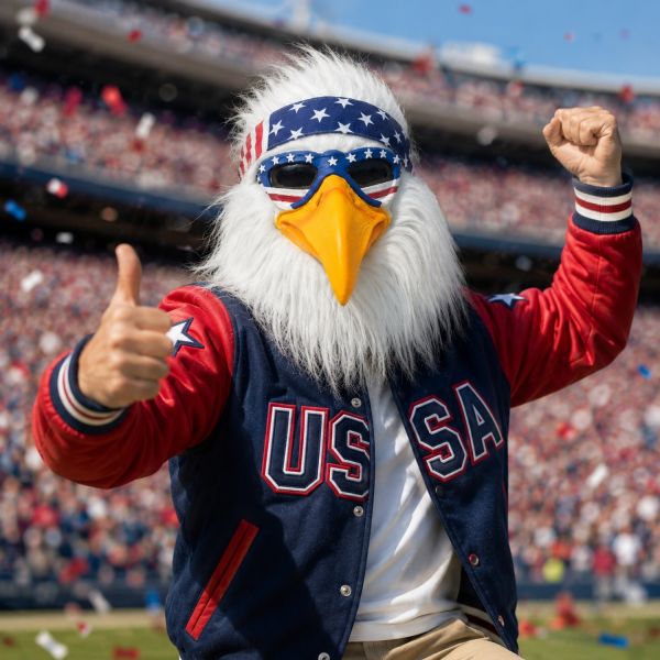 Realistic Full-Head Eagle Latex Mask with American Flag Headband, Perfect for Parties, Cosplay, Halloween, Costume Events, Festivals, Patriotic Celebrations, and Fun Dress-Up Occasions