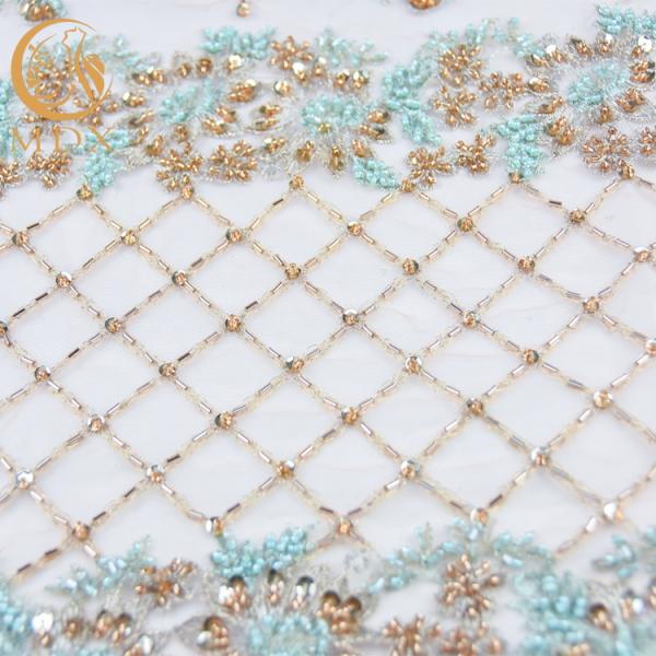 Материал шнурка популярной ширины ткани 140cm шнурка Sequin Handmade зеленый
