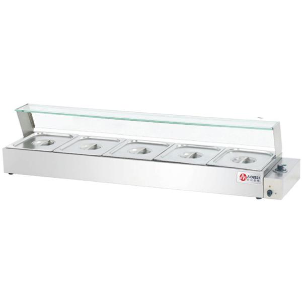 Hotel Buffet Equipamento de alimentação Cobertura de vidro de aço inoxidável Bain Marie elétrico para alimentos