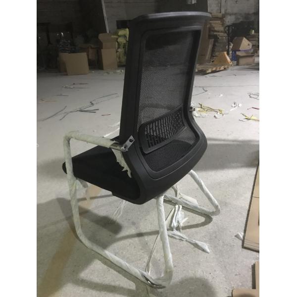 Stacking Metal And Leather Office Chair , Home Office Chairs Without Wheels