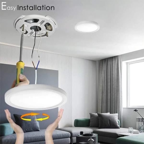 Modern Design Style CCT Microwave Sensor Indoor Lamp 30*3cm Ceiling Light for Bathroom