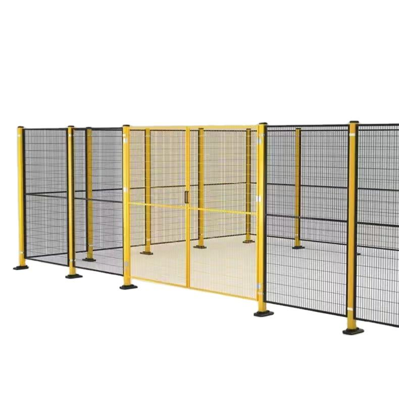 Hsj Aluminum Profile Robot Safety Fence Perimeter Guarding Wire Mesh Partition Industrial Machine Guarding for Robotic Workstation