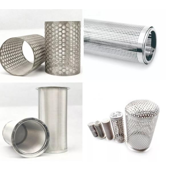 10 Micron 304 Stainless Steel Filter Tube Perforated Metal Cylinder