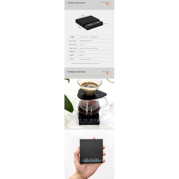 Digital Kitchen Scale for Precise Drip Coffee Weight Measurement in Electric Kitchen