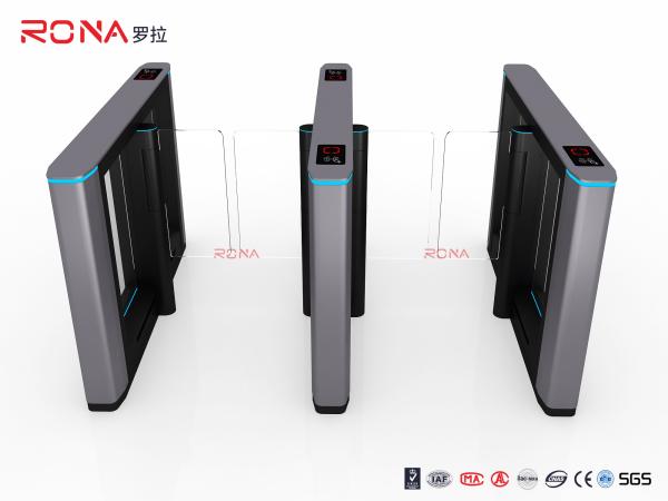 Stainless Steel Bi - Directional Speed Gate Turnstile With Fingerprint Ticketing System