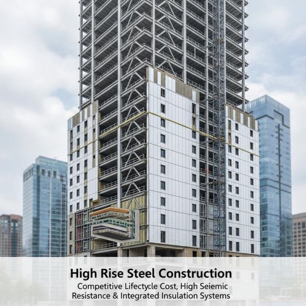 Sustainable Structural High Rise Steel Construction Warehouse ODM