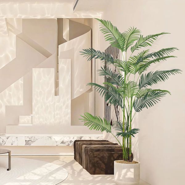 Wholesale Indoor Artificial Plants Faux Hawaii PalmPotted Plants For Indoor Decoration