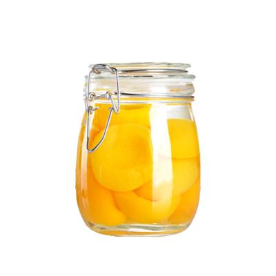Do frasco de vidro do doce do produto comestível parte superior hermética do grampo do metal para o armazenamento/o mel da preservação