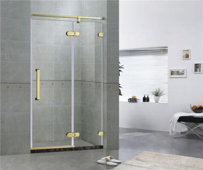 Hotel Frameless Sliding Shower Doors 8MM Tempered Glass With Green Bronze Inline